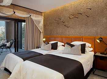 Sabi Sabi Earth Lodge: Amber Villa zweites Schlafzimmer Sabi Sabi Earth Lodge: Amber Villa zweites Schlafzimmer