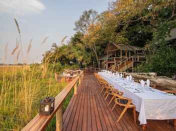 Shinde Lodge: Gedeckte Tafel Shinde Lodge: Gedeckte Tafel