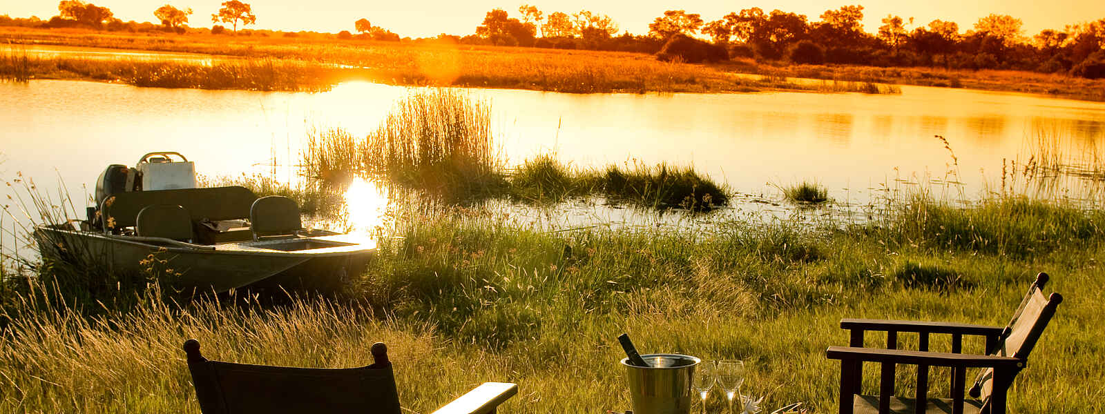 Sitatunga Private Island Suite: Sonnenuntergang am Fluss Sitatunga Private Island Suite: Sonnenuntergang am Fluss