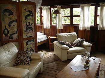 Frog and Fern Cottages: Mzanje Cabin - Lounge Frog and Fern Cottages: Mzanje Cabin - Lounge