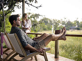 Sanctuary Stanley's Camp: Entspannung auf dem Außendeck