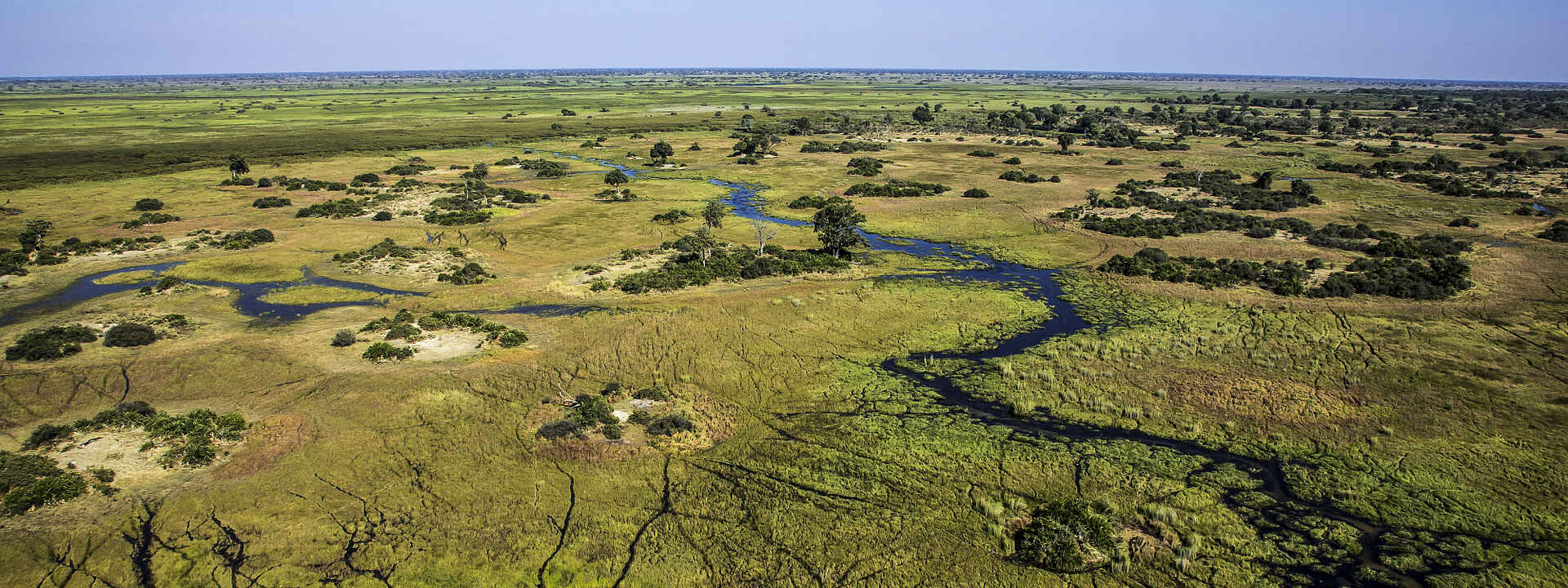 Duba Explorers Camp: Das Okavangodelta aus der Luft Duba Explorers Camp: Das Okavangodelta aus der Luft