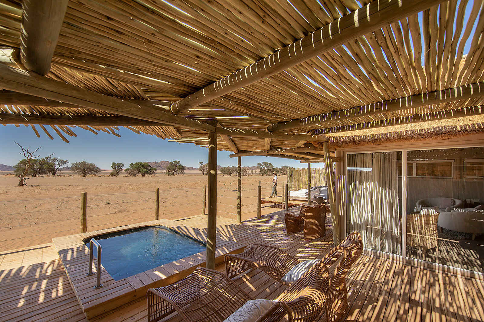 Little Kulala Lodge: Terrasse der Familienunterkunft Little Kulala Lodge: Terrasse der Familienunterkunft