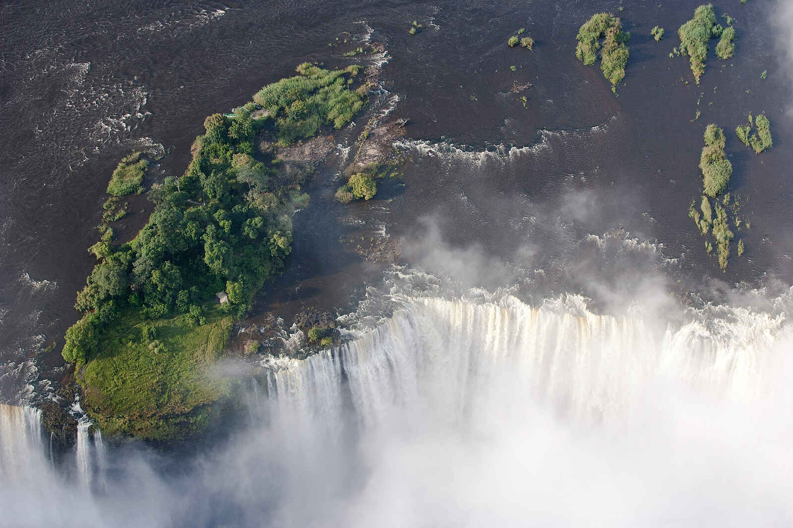 Livingstone Island, Victoria Falls, Sambia Livingstone Island, Victoria Falls, Sambia