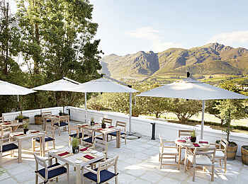 Mont Rochelle Hotel and Vineyard: Country Kitchen Terrasse