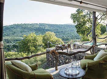 Beho Beho Camp: Bailey's Banda Aussicht