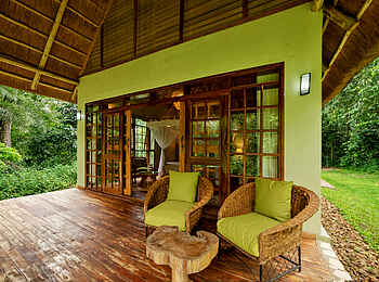 Primate Lodge Kibale: Die Terrasse