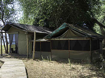 Ruckomechi Camp: Ansicht Gästezelt Ruckomechi Camp: Ansicht Gästezelt