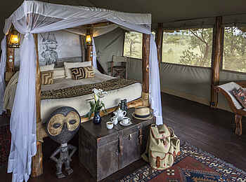 Campi ya Kanzi Lodge: Blick ins Zelt Campi ya Kanzi Lodge: Blick ins Zelt