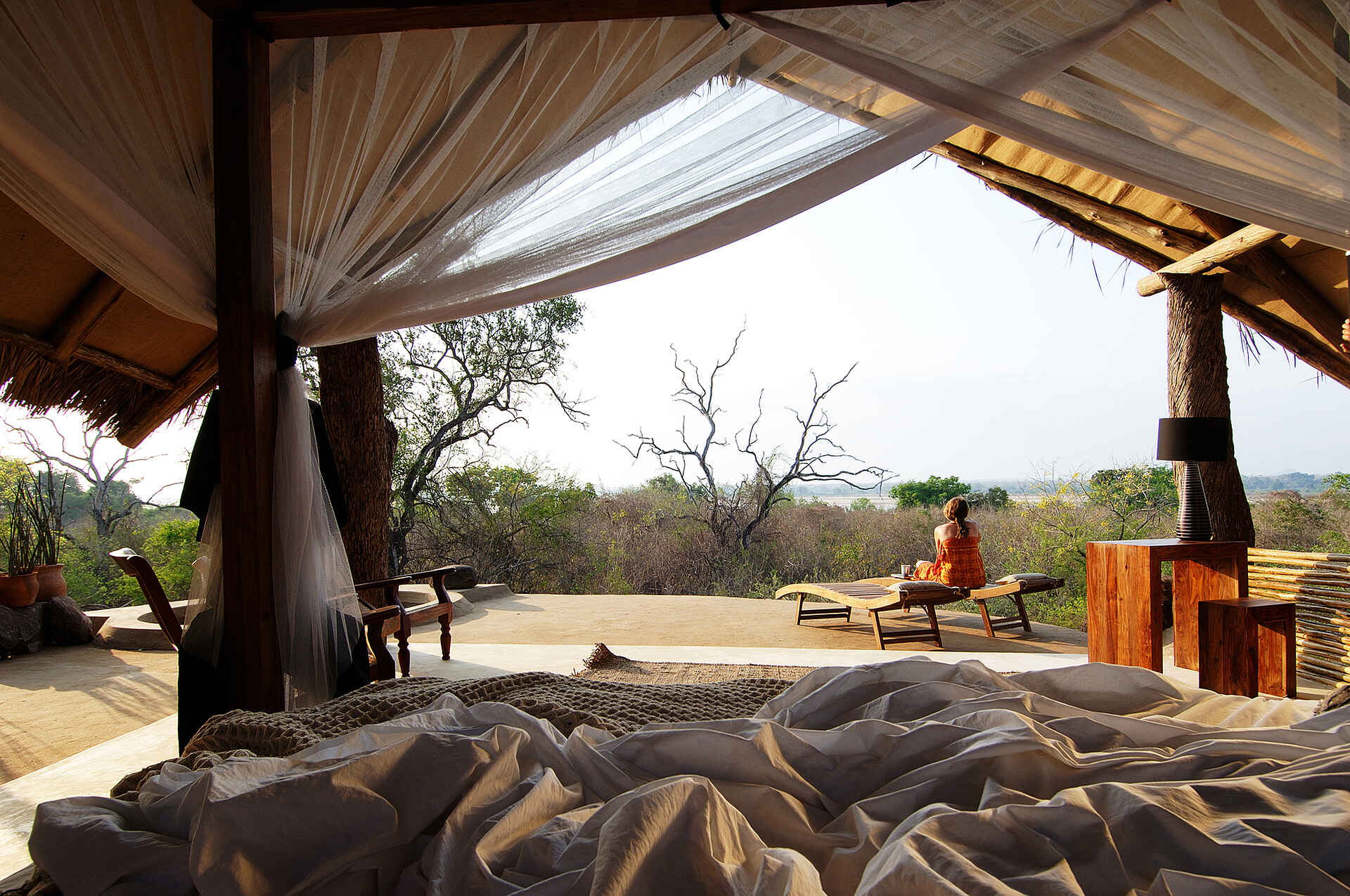 kiba point, kiba point camp, kiba point selous, cottage, unterkunft, veranda