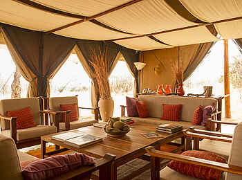 Kwihala Camp: Lounge-Zelt