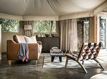 Sanguni Safari Lodge: Der Wohnbereich