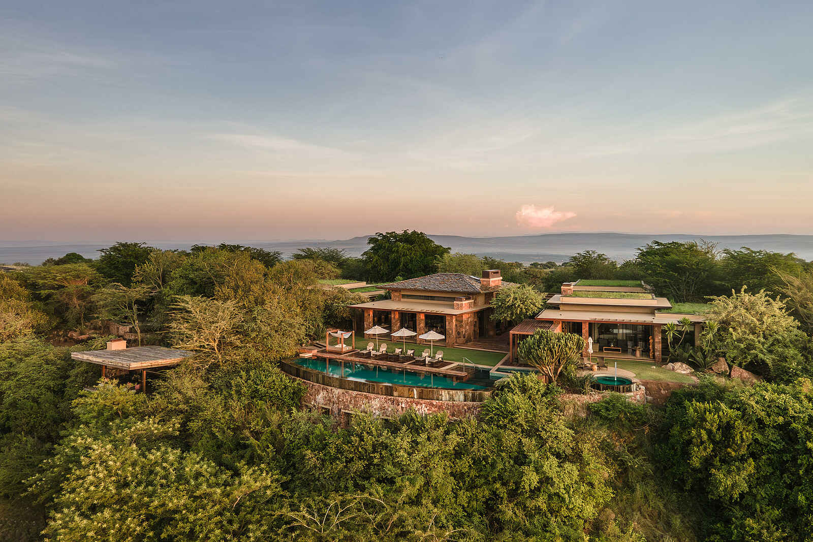 Singita Kilima Villa: Blick auf die Anlage Singita Kilima Villa: Blick auf die Anlage