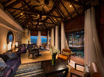 Constance Belle Mare Plage: Presidential Villa Lounge Constance Belle Mare Plage: Presidential Villa Lounge