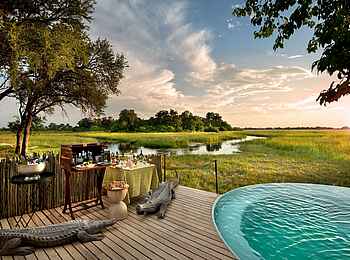 Khwai Leadwood: Blick vom Pooldeck