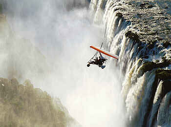 Tongabezi: Microlight-Flug über die Fälle