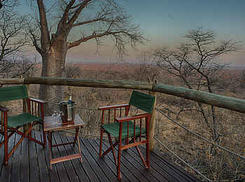 Ghoha Hills Savuti Lodge: Family Tent Terrasse