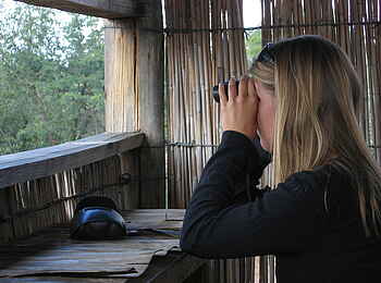 Khama Rhino Sanctuary: Beobachtungsunterstand Khama Rhino Sanctuary: Beobachtungsunterstand