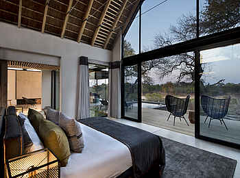 Lion Sands Ivory Lodge: Aussicht aus dem Schlafzimmer