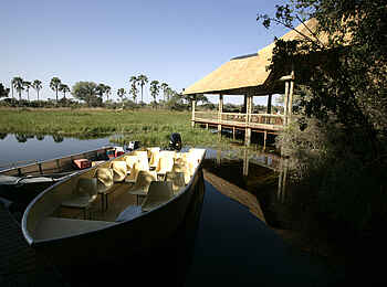 Moremi Crossing: Bootsanlegestelle Moremi Crossing: Bootsanlegestelle