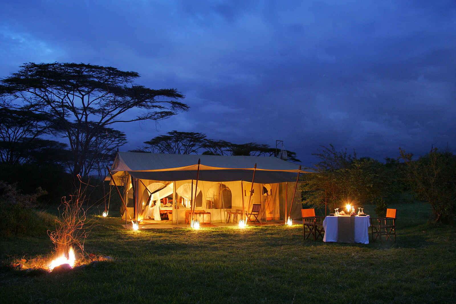 Saruni Wild: Zelt am Abend Saruni Wild: Zelt am Abend