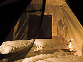 Savute under Canvas: Blick ins Schlafzimmer