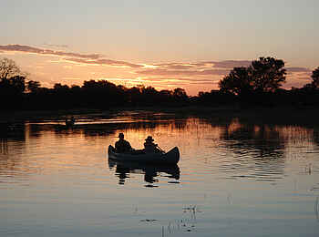 Selinda Canoe Trail: Sonnenuntergang