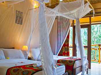 Ichumbi Gorilla Lodge: Moskitonetze