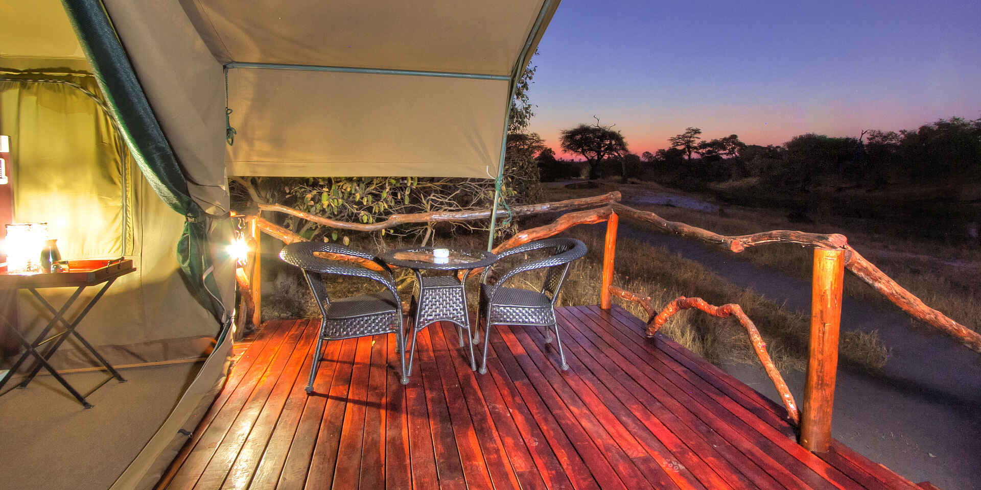 Camp Savuti, Footsteps in Africa, Savute Channel, Savute Marsh, SKL, Private Veranda, Afrikarma, Afrikarma Safaris, Afrikarma Safaris - Wildnis. Hautnah., Afrikarma.de