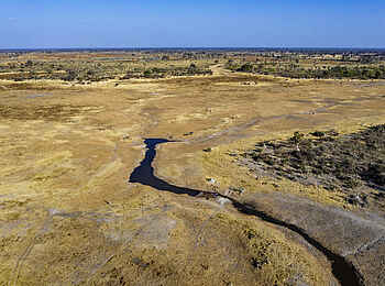 Gomoti Private Camp: Ansicht Delta von oben