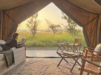 Olakira Migration Camp: Guest Tent Blick hinaus