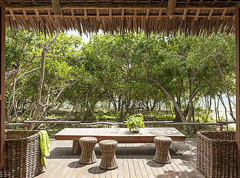 Vamizi Island: Papilio Terrasse mit Waldblick