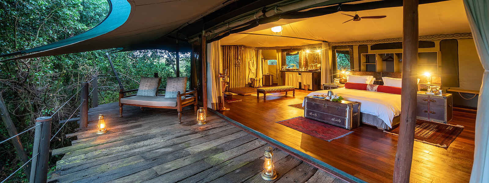 Mara Plains Jahazi Suite: Blick in die Suite Mara Plains Jahazi Suite: Blick in die Suite