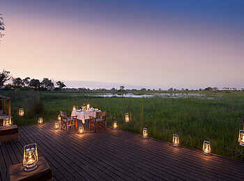 Nxabega Okavango Tented Camp: Abendstimmung