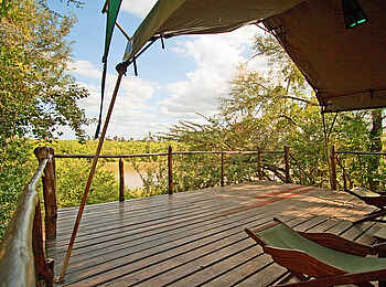 Selous Impala Camp: Veranda mit Aussicht