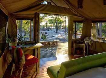 Elephant Pan Camp: Blick nach draußen Elephant Pan Camp: Blick nach draußen