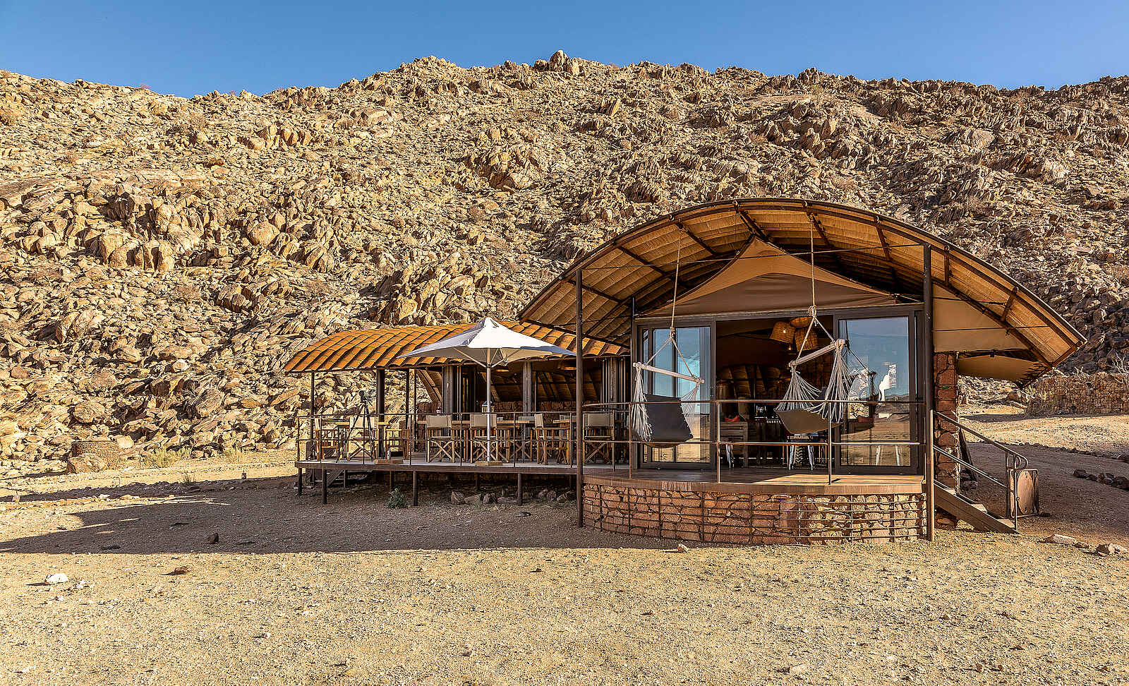 Camp Sossus: Blick auf den Zentralbereich Camp Sossus: Blick auf den Zentralbereich