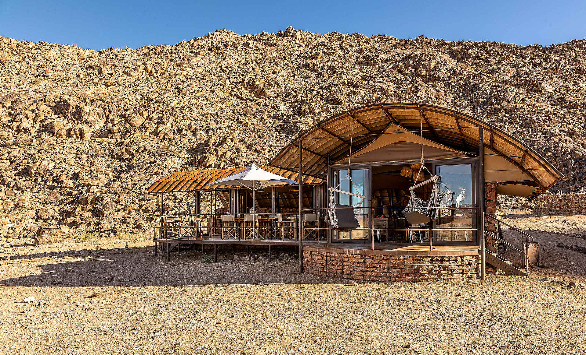 Camp Sossus: Blick auf den Zentralbereich Camp Sossus: Blick auf den Zentralbereich