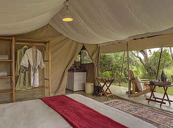 Ol Pejeta Bush Camp: Guest Tent Blick hinaus