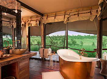 Somalisa Camp: En-suite Gästebad Somalisa Camp: En-suite Gästebad