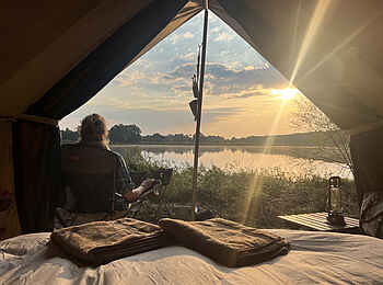 Charlie Ugalla Safari Camp: Ausblick vom Zelt