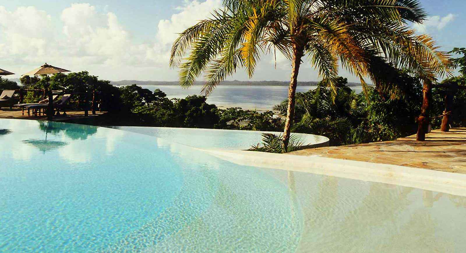 Fundu Lagoon: Blick vom Pool Fundu Lagoon: Blick vom Pool