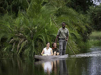 Jacana Camp: Gäste im Mokoro Jacana Camp: Gäste im Mokoro