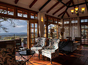 Ngorongoro Lions Paw Camp: Blick aus der Lounge