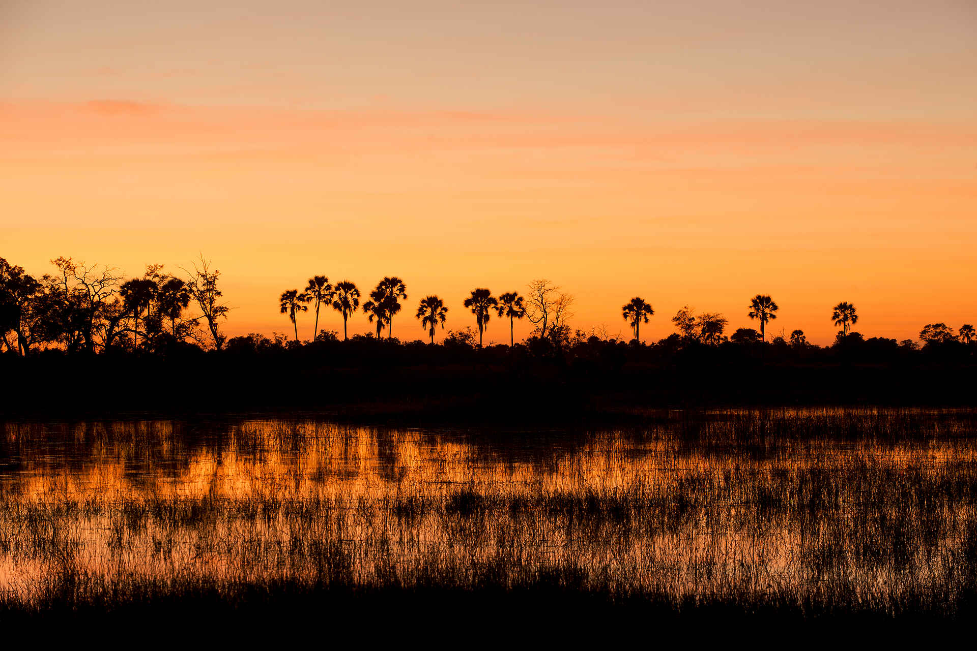 Nxabega Okavango Tented Camp: Sonnenuntergang