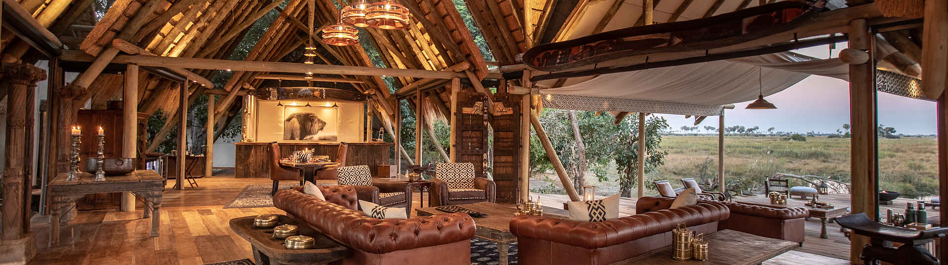 Der Hauptbereich im Selinda Camp