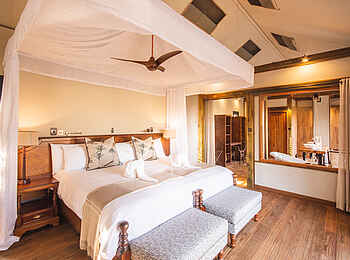 Kwara Camp: Gästezimmer Bett Kwara Camp: Gästezimmer Bett