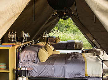 Gomoti Plains Camp: Luxury Family Tent Doppelbetten