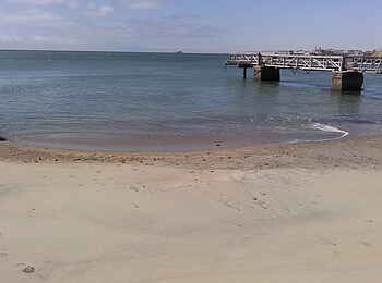 Lüderitz Nest Hotel: Privater Strand und Anlegesteg