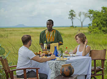 Katuma Bush Lodge: Das Weinangebot bei einem privaten Dinner im Busch